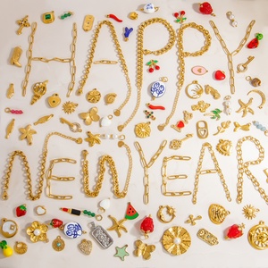 Collar de Joyería DIY para Mujer, Hecho a Mano, Chapado en Oro de 18K, Acero Inoxidable, Colgante de Lujo Ligero, Dijes de Moda - Product Image 1