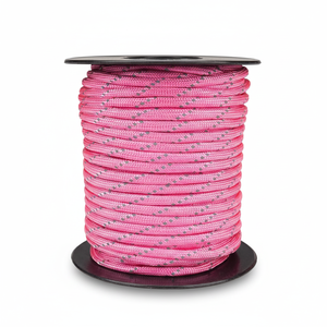 Cordon de parachute tactique réfléchissant 550 lb 4 mm à <span class=keywords><strong>7</strong></span> brins, rose (50 pieds), pour la randonnée, le camping, la pêche, utilisation universelle toutes saisons - Product Image 2