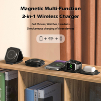 Chargeur rapide magnétique portable pliable 15W PD 3.0 avec entrée Type-C OTP pour chargeur sans fil pour 15/14/13/12/11 Pro