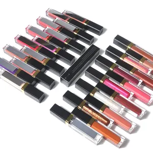 Diy Lip gloss Anbieter Private Label Luxus Square Tube Shiny Glossy Moist ure Nude Clear Lip