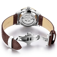 OEM ODM Premium Luxus Herren Echtleder Mechanische Uhr 42MM Saphirglas NH36 Automatik Dress Armbanduhr