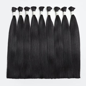 बालों के विस्तार के लिए 100% कच्चे प्राकृतिक बालों को थोक सुपर डबल खींचा क्यूटिकल संरेखित कुंवारी बाल थोक मानव बंडल - Product Image 4