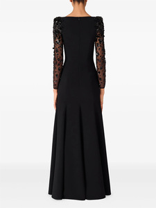<span class=keywords><strong>Robe</strong></span> <span class=keywords><strong>de</strong></span> Soirée Sirène Longue Maxi Beige Luxueuse en Maille à Paillettes Manches Longues Élégante Longueur Sol Tenue Formelle pour Banquet et Fête - Product Image 5