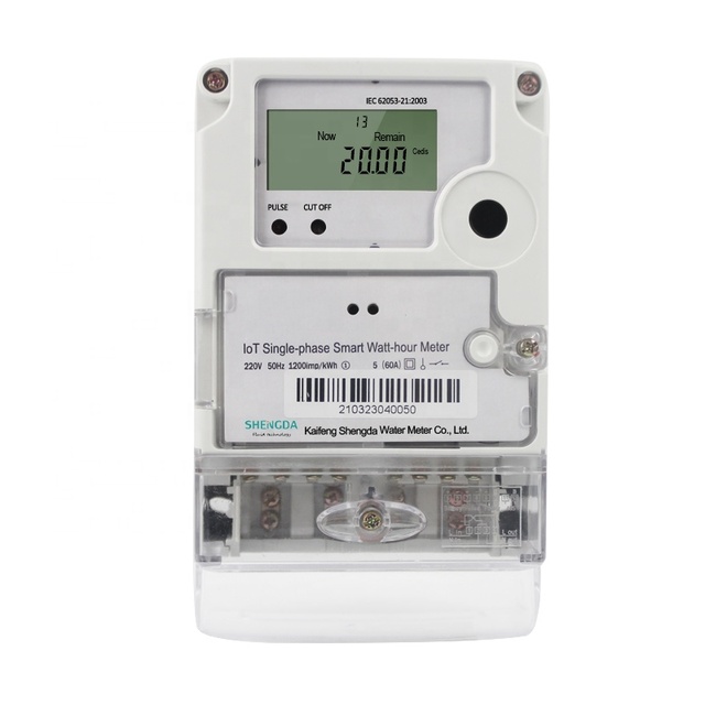 Prepaid Electricity Meter Prepayment Energy Smart Single Phase GPRS/RS485 IoT Bidirectional LCD Display OEM