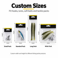 OEM Ziplock Hameçon Sac d'emballage avec fenêtre transparente recyclable imprimé personnalisé Logo leurre Sac d'appât Modèle uni pour l'agriculture