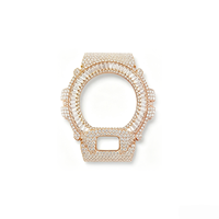 Luxuriöses Messing Iced Bling Moissanit Uhrengehäuse DW6900 Maßgefertigte Hip-Hop Voll-Moissanit Uhrenabdeckung Mod Zubehör für Männer und Frauen