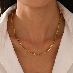 Delicado Collar de Acero Inoxidable 316L con Baño de Oro PVD de 14k/18k para Mujer, Joyería Fina, Cadenas de Moda - Product Image 1