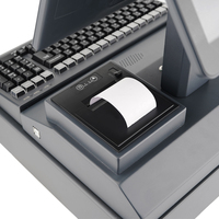 Caja Registradora Ultra Delgada POS-Windows 7/10 con Pantalla Táctil de 15.6 Pulgadas, Sistema POS de Escritorio Android Windows
