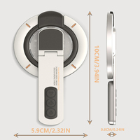Support de téléphone magnétique pliable pour bureau, rotation à 360°, double face, flexible, en alliage d'aluminium