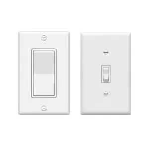 120/277V Decorative Paddle Rocker Switch Replacement white wall light switches residential