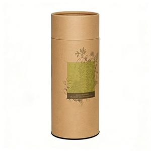 Custom Sample Biodegradable Cylinder Round Packaging Tubes Paper Box Brown Kraft Cardboard Tube <b>Boxes</b> - Product Image 4