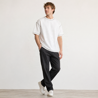 Camisetas Blancas Lisas con Cuello Redondo de Diseño Personalizado, Camisetas Blancas con Costuras en Contraste, Fabricante de Camisetas, Camiseta Casual de Alta Calidad