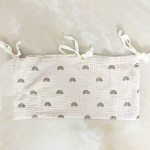 Organizer in Mussola di Cotone per Neonati, Borsa Appendibile Grande Multi-Tasca per Passeggino e Culla - Product Image 5