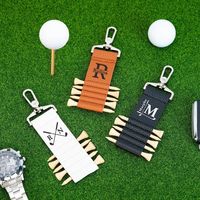 Sac de golf en cuir avec nom pour hommes, élégant et personnalisé, porte-balle et t-shirt de golf, mini sac à outils et porte-clés de golf