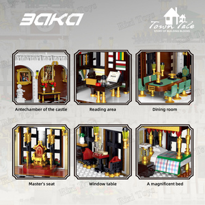 Baka 33221 MOC Idea Street View <span class=keywords><strong>Palazzo</strong></span> di Lusso, Kit di Costruzione Fai-da-Te, Set di Mattoncini per Modellismo - Product Image 5