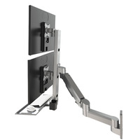 Meisonic T9-GA02KB-SPC Nouveau support de moniteur universel à bras rotatif, supporte 15 kg, hauteur réglable, moniteur 32 pouces, double écran, lourd