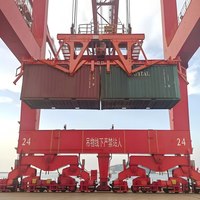 Grue portique conteneurisée sur rail 40t, boîte de vitesses motorisée, hauteur de levage 30m, portée 7,5-40m, voie fixe, fonctionnement fluide, pour manutention ferroviaire