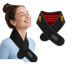 Cinturón de Terapia de Luz Roja de 660nm y 850nm con Calor, Compresa Caliente Inalámbrica y Masajeador de Cuello con Vibración - Product Image 1