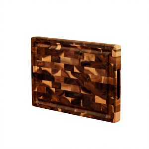 Planche à découper en bois d'acacia massif, épaisse et rectangulaire, pour la préparation de la viande, des fruits et des aliments en cuisine - Product Image 5