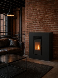 Poêle à granulés de bois 12KW à design encastré, chauffage jusqu'à 3 pièces, air chaud automatique, haute efficacité <span class=keywords><strong>pour</strong></span> le chauffage de toute la <span class=keywords><strong>maison</strong></span> - Product Image 3
