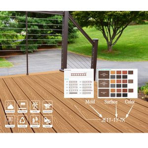 Vente Flash Usine : Revêtement de Sol WPC 18mm à Clipser, Étanche, Antidérapant, Effet Bois Brossé pour Extérieur, Appartement, Hôtel, Villa, Jardin, Balcon, <span class=keywords><strong>Parc</strong></span> - Product Image 2