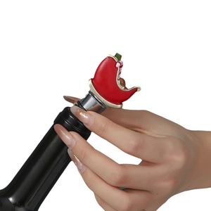 Resin Christmas Sleigh <b>Wine</b> Stopper Red <b>Wine</b> <b>Bottle</b> Sealer Holiday Gift Party Decor - Product Image 2