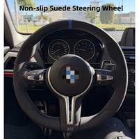 Volant modifié en cuir et fibre de carbone noir pour BMW F10 F15 F30 F32 F20 F80 E92, compatible avec E90 E60
