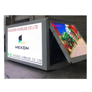 High Definition Full Color Tube Chip Trucks Commercial Advertising Video P8 mobile led display