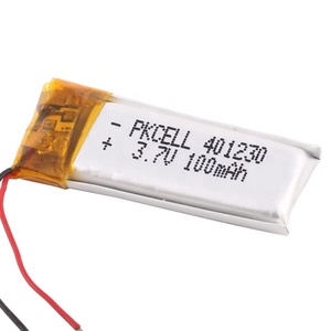 Gián Điệp kính nhỏ nhỏ Li <span class=keywords><strong>ion</strong></span> <span class=keywords><strong>lithium</strong></span> có thể sạc lại pin sẵn sàng để tàu 3.7V Li-Polymer 401230 <span class=keywords><strong>105mAh</strong></span> pin - Product Image 2