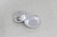 Moule à tarte rond jetable en aluminium, compatible congélateur et four, avec couvercle en aluminium, pour tarte aux œufs, fournitures de cuisson