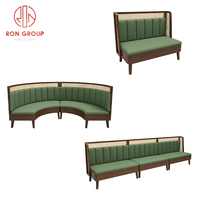 Ensemble de meubles de restaurant, table et chaises, style chinois, pizza, McDonald's, marbre, moderne, café, commercial, cuir, banquette