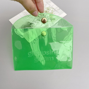 Sacchetti trasparenti in PVC di plastica con <span class=keywords><strong>chiusura</strong></span> <span class=keywords><strong>a</strong></span> <span class=keywords><strong>scatto</strong></span> in vinile richiudibile in PVC colorato trasparente personalizzato sfuso - Product Image 6