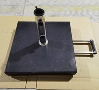 Base de parasol carrée en granit noir sur mesure, robuste, 20 kg, 50 kg, 60 kg, pour l'extérieur, le jardin, la terrasse