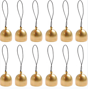 गोल्ड विंटेज मैटेलिक हैंगिंग पेंडेंट बेल्स सजावटी गाय बेल वेडिंग क्रिसमस हाउस उपहार कुत्ता कॉलर आभूषण पीतल बेल - Product Image 1