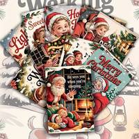 JAIIMAN 20 cartes postales de Noël vintage, cartes décoratives à collectionner pour fournitures de scrapbooking