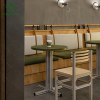 HUALIN Cabine de canapé de restaurant de luxe de style moderne Cabine de table et chaises de restaurant sur le thème des cafés d'hôtel