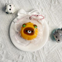 Porte-clés Squishy Ours Brun Mignon Fruits & Desserts, Jouet Anti-stress à Presser Personnages Assortis pour Cadeaux Nouveauté & Accessoires Photo