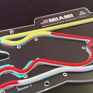 Luces de Neón de la Pista de Carreras F1 de <span class=keywords><strong>Miami</strong></span>, 5.412KM, Multicolor, Decoración de Pared para Cuarto de Hombre, Regalo para Fanáticos de las Carreras - Product Image 4