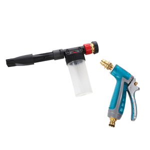 Pistola de agua de alta presión con taza de espuma de 1 litro y boquilla de aleación metálica para lavado de autos y limpieza exterior - Product Image 1