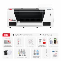 Impresora DTF InkSonic H13 A3 con cabezal de impresión XP600 F1080, máquina automática de impresión por transferencia térmica para camisetas, tela, seda y algodón.