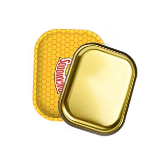 Bán buôn 7 inch tùy chỉnh thiết kế tin cán khay cho khói cửa hàng thuốc lá cổ điển kim loại cán khay - Product Image 1