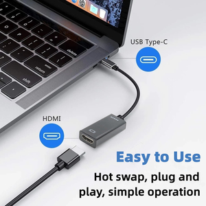 Premium haute résolution 4K @ 60Hz Type C vers <span class=keywords><strong>HDMI</strong></span> 1080p HD tv câble adaptateur <span class=keywords><strong>USB</strong></span> vers <span class=keywords><strong>HDMI</strong></span> mâle vers <span class=keywords><strong>femelle</strong></span> pour moniteur projecteur - Product Image 4