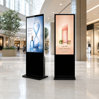 Affichage numérique LCD tactile anti-reflet pour intérieur OEM/ODM, 32/43/55/65 pouces, texte/animation/graphiques, CMS intégré