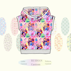 Nouveau T-shirt décontracté pour garçons 2026 en fibre de bambou, <span class=keywords><strong>sans</strong></span> manches, à capuche, <span class=keywords><strong>sweat</strong></span>-shirt, fabrication OEM, impression personnalisée, vente en gros - Product Image 4