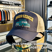 Nuevas llegadas: Gorra de béisbol de malla de 6 paneles estilo camionero, a la moda, con logotipo personalizado bordado, ideal para la playa y actividades al aire libre.
