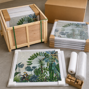 Mosaïque murale en <span class=keywords><strong>verre</strong></span> découpé à la main motif Toucan <span class=keywords><strong>de</strong></span> la forêt tropicale <span class=keywords><strong>pour</strong></span> piscine, crédence, <span class=keywords><strong>cloison</strong></span> d'hôtel, décoration murale <span class=keywords><strong>de</strong></span> fond - Product Image 6