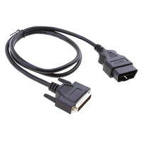 Coche personalizado 16 pines OBD2/OBD 2 macho a hembra DB25 adaptador de conector OBDII a DB 25 pines/25 pines Cable de alambre 4 pies/metro