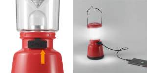 Retro High Power LED <b>Lantern</b> IP68 Rated 1000 Lumens Rechargeable & Compatible with 3D Alkaline Batteries Camping - Product Image 2