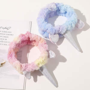 Bandeau <span class=keywords><strong>licorne</strong></span> pour filles, pour <span class=keywords><strong>maquillage</strong></span>, 21 couleurs, peluche, noël - Product Image 5