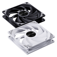 Ventiladores para PC y Refrigeradores SNOWMAN AK120 de 4 Pines con 9 Aspas, Sin Luz LED, Combinación de Colores Blanco y Negro, Alta Velocidad 800-1600 RPM